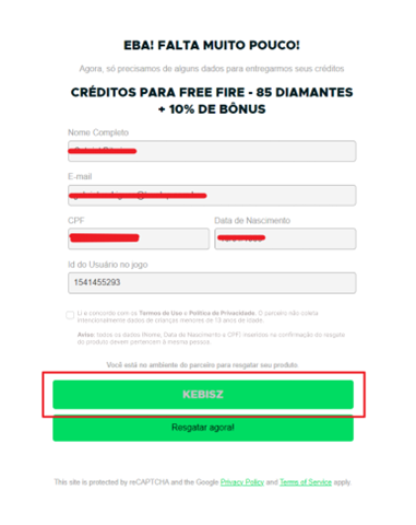 No branding redeem confirmation page